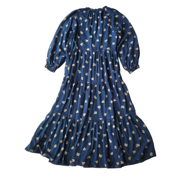 Madewell Challis Midi Dress Oversized  in Deep Teal Size Small - Picture 5 of 9